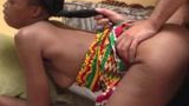 Young african hipster model is the perfect to wear this big cock